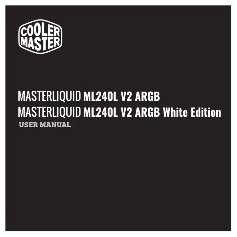Page 1 de la notice Manuel utilisateur Cooler Master MasterLiquid ML240L V2 ARGB