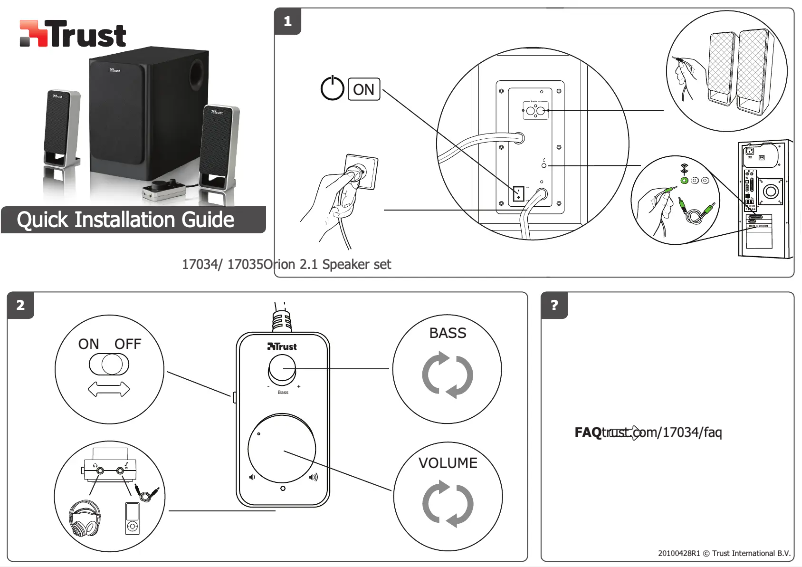 Page 1 de la notice Manuel utilisateur Trust Orion 17035