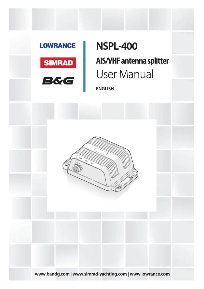 Page 1 de la notice Manuel utilisateur Simrad NSPL-400