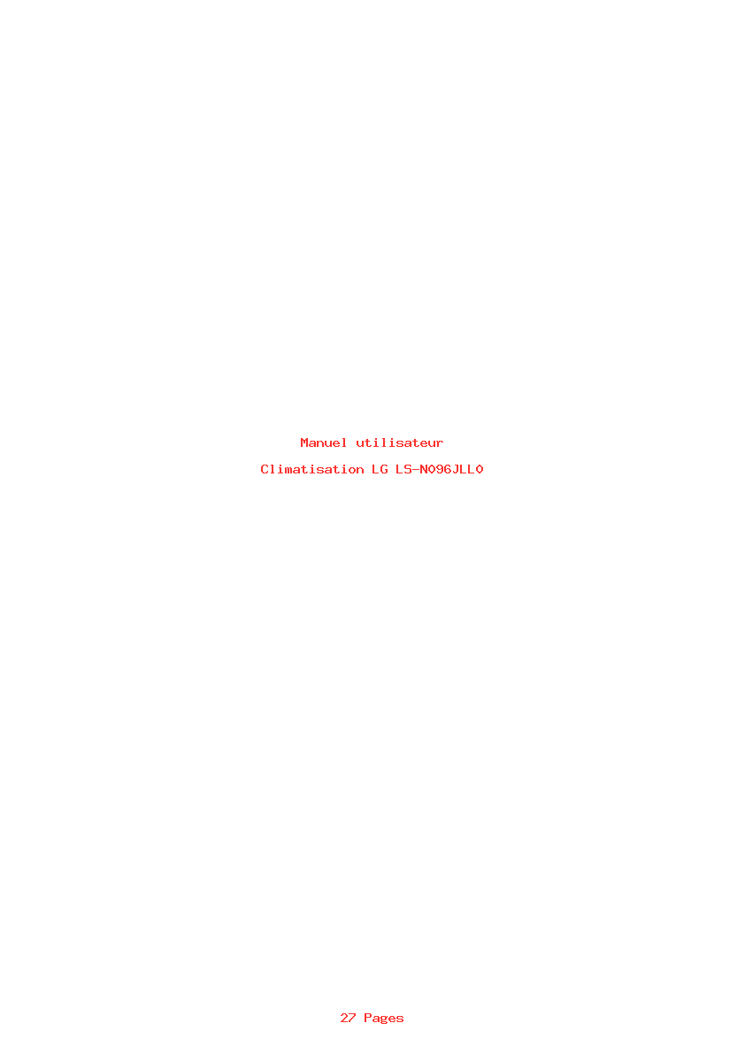 Page 1 de la notice Manuel utilisateur LG LS-N096JLL0
