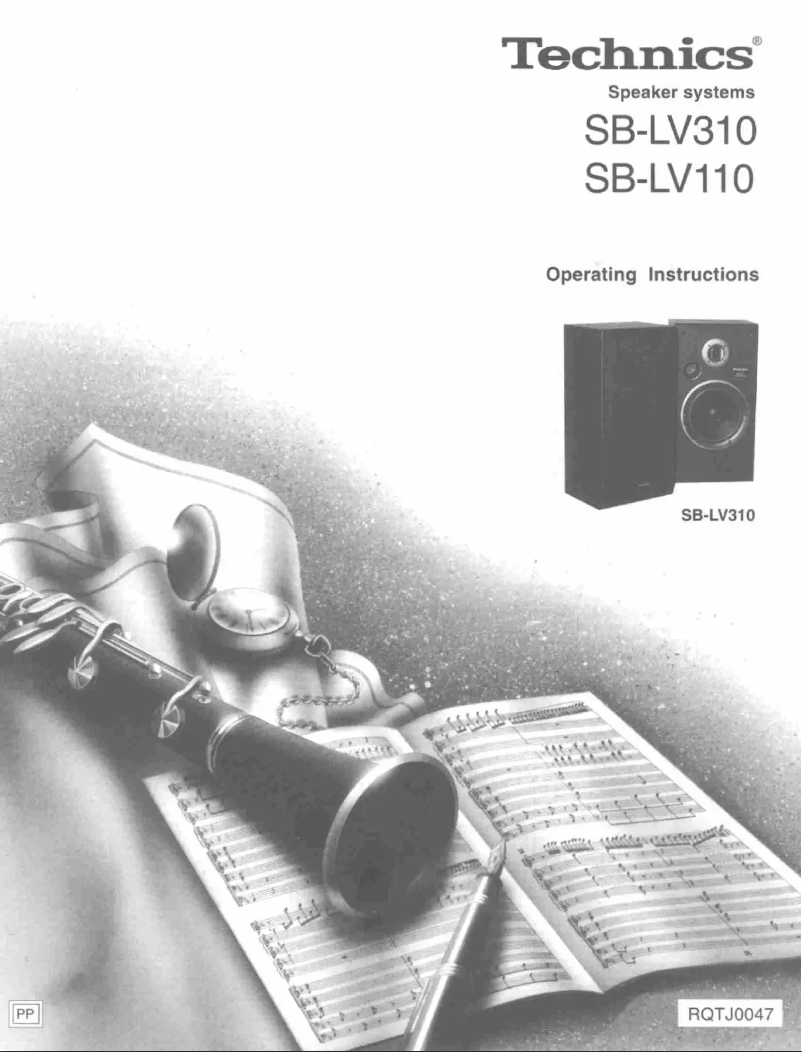 Page 1 of the manual User Manual Technics SB-LV310