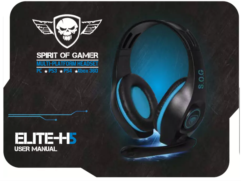 Page 1 de la notice Manuel utilisateur Spirit of Gamer ELITE-H5