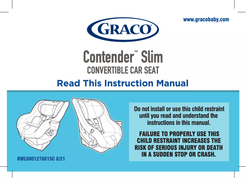 Página 1 del manual Manual de usuario Graco Contender Slim