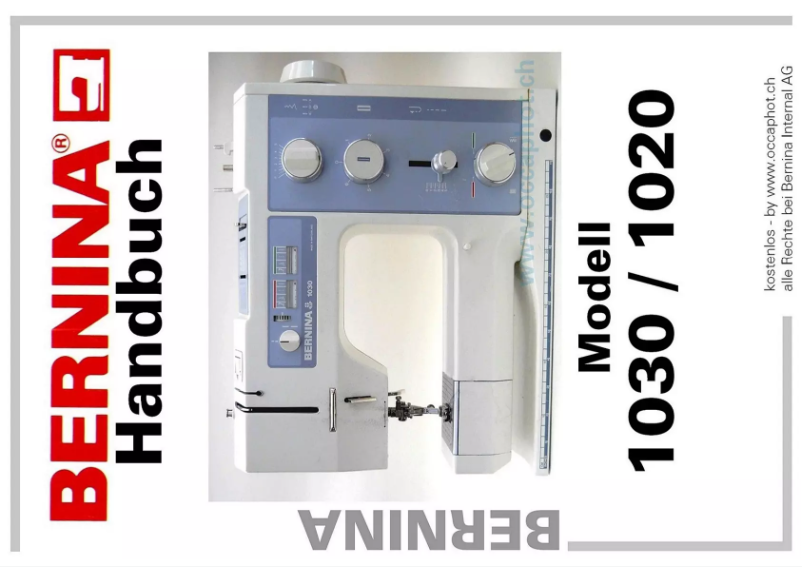 Page 1 de la notice Manuel utilisateur Bernina 1030