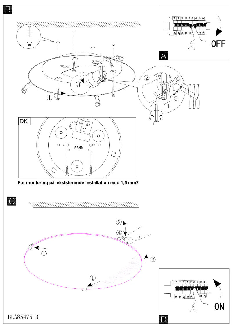 Page 1 de la notice Manuel utilisateur Eglo Junior 1