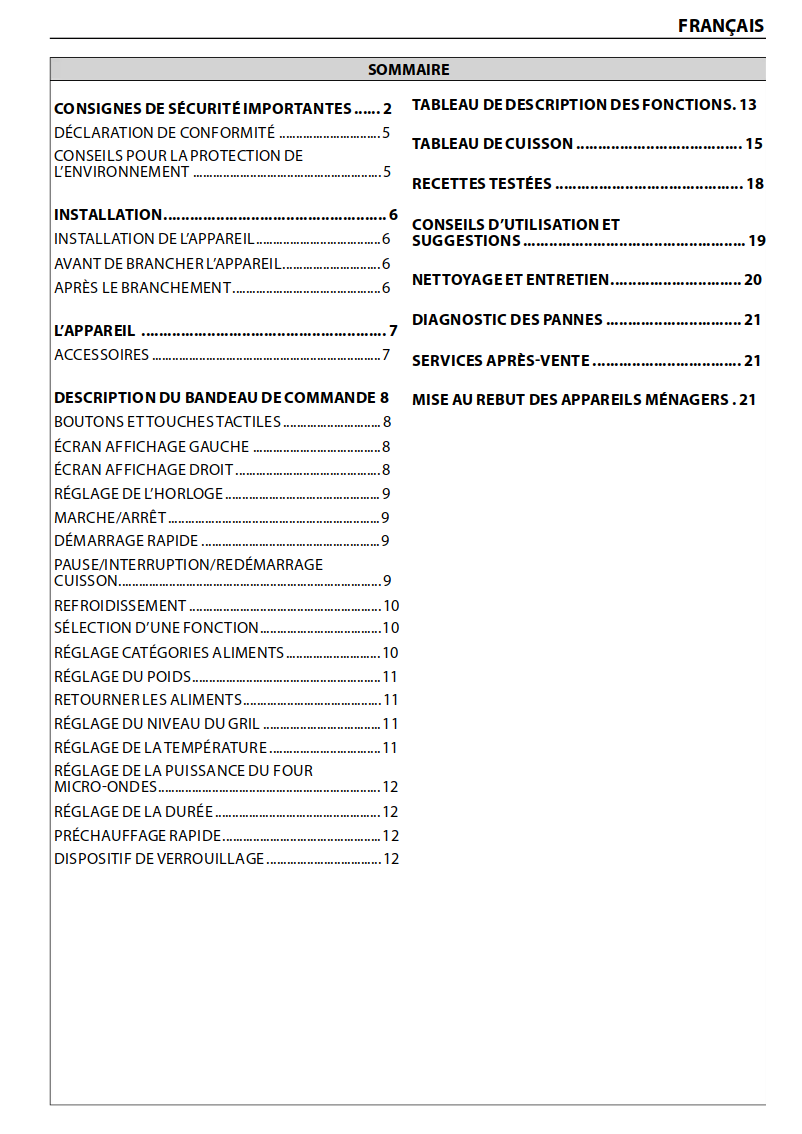 Image de la première page du manuel de l'appareil AMW 504