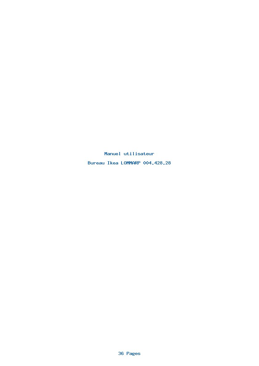 Page 1 de la notice Manuel utilisateur Ikea LOMMARP 004.428.28