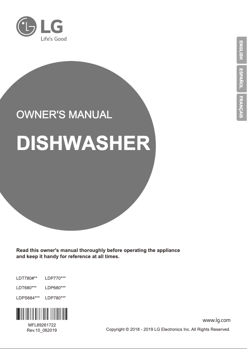 Page 1 of the manual User Manual LG LDP7808SS