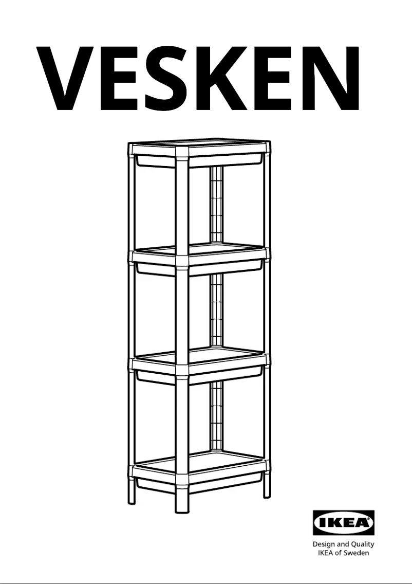 Page 1 de la notice Manuel utilisateur Ikea VESKEN 104.508.08