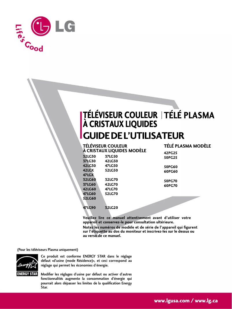 Page 1 de la notice Manuel utilisateur LG 4770