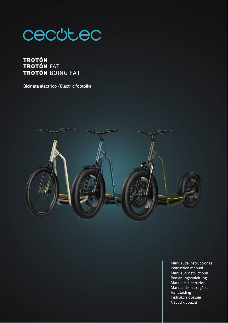 Page 1 de la notice Manuel utilisateur Cecotec Bicinete Urban