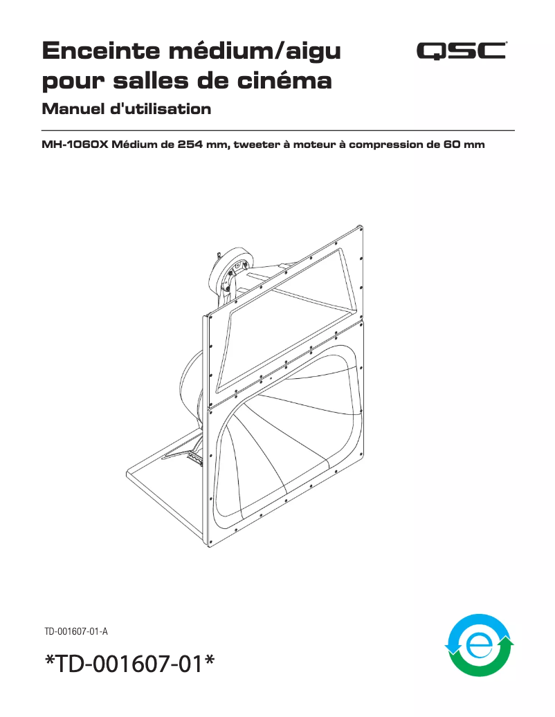 Page 1 of the manual User Manual QSC SC-223