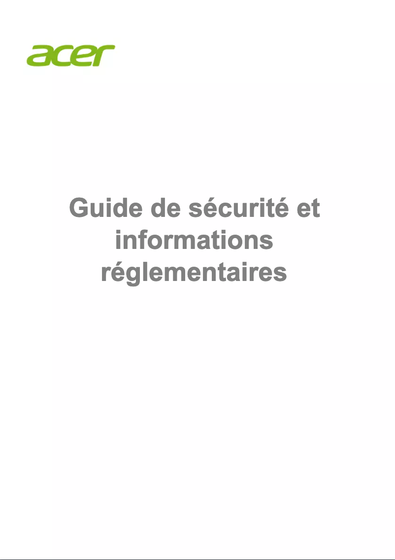 Page 1 de la notice Manuel utilisateur Acer ProDock Wireless