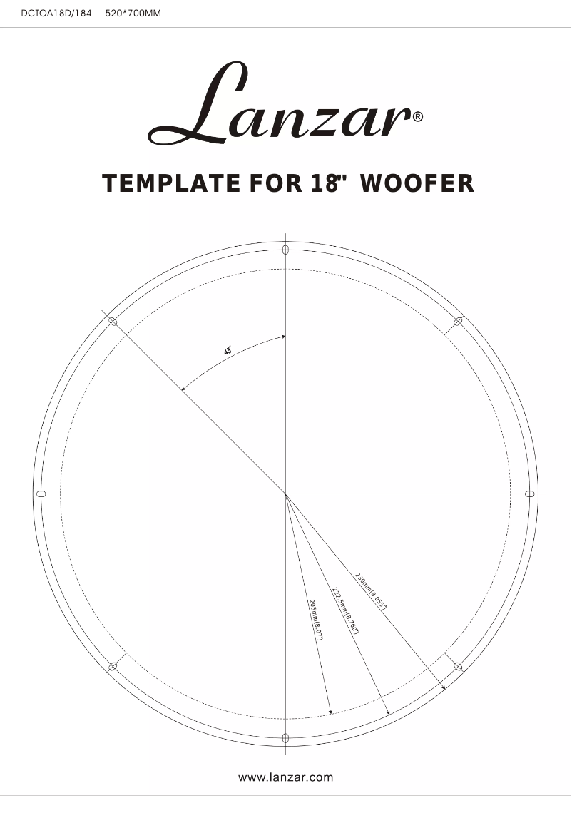 Page 1 of the manual User Manual Lanzar DCTOA184