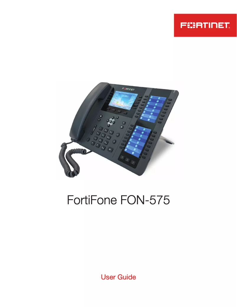 Imagen de la primera página del manual del dispositivo FortiFone FON-575