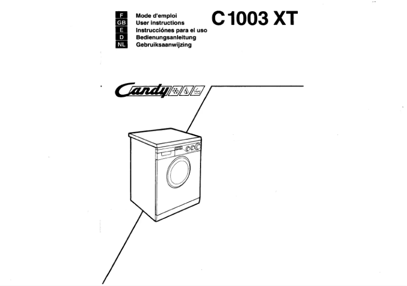 Página 1 del manual Manual de usuario Candy C1003XT