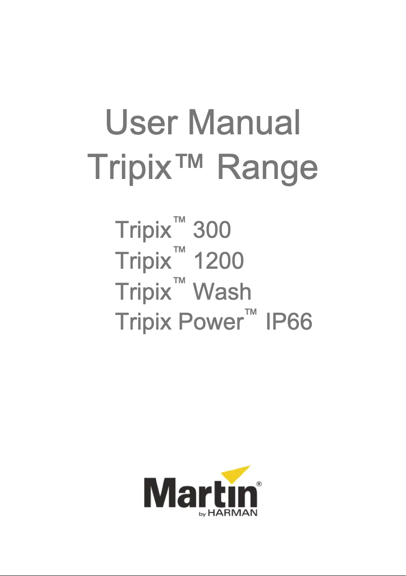 Page 1 de la notice Manuel utilisateur Martin Tripix 300
