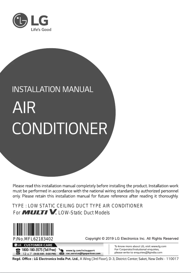 Página 1 del manual Manual de usuario LG JRNU18GL5G4