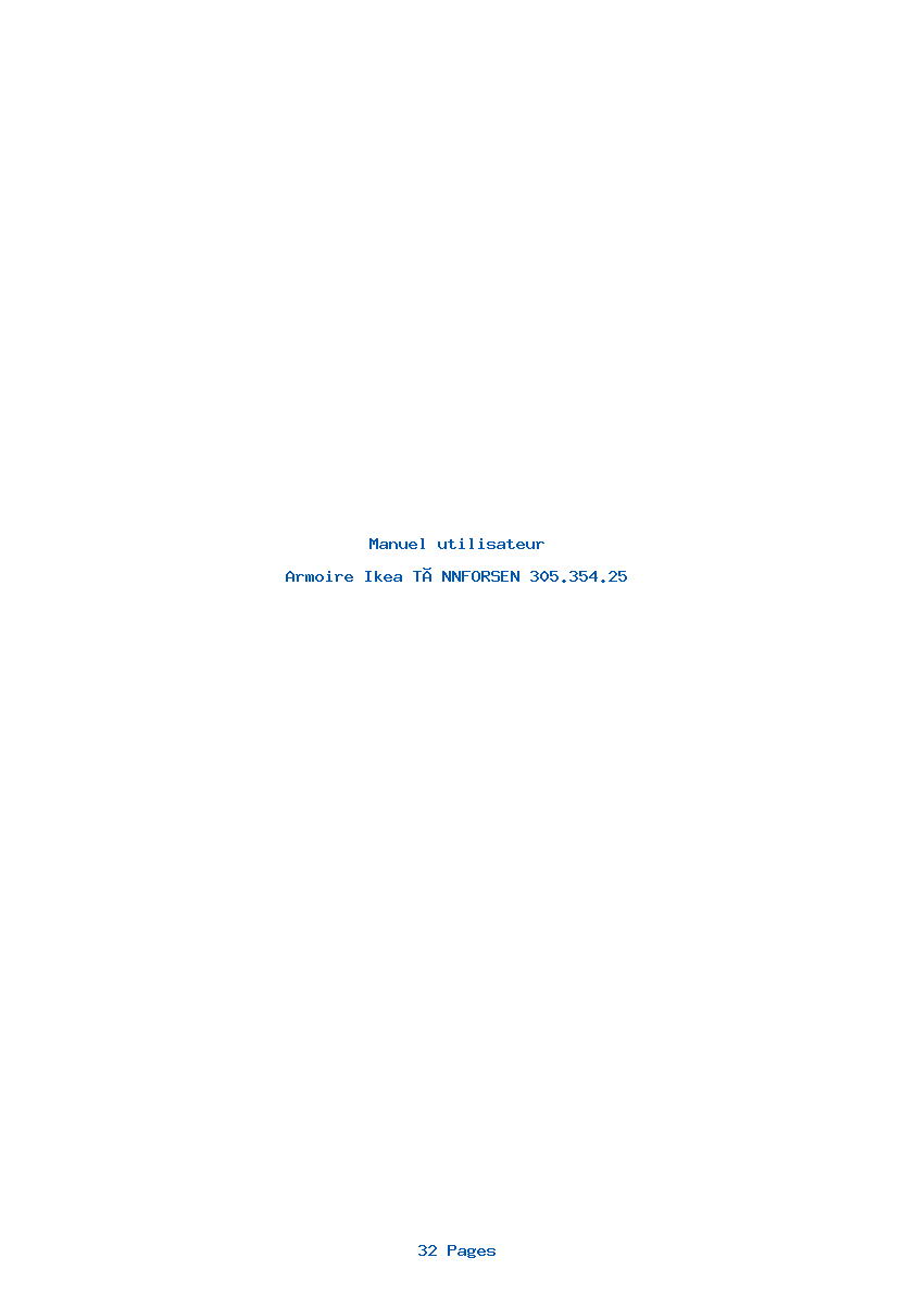 Image de la première page du manuel de l'appareil TÄNNFORSEN 305.354.25