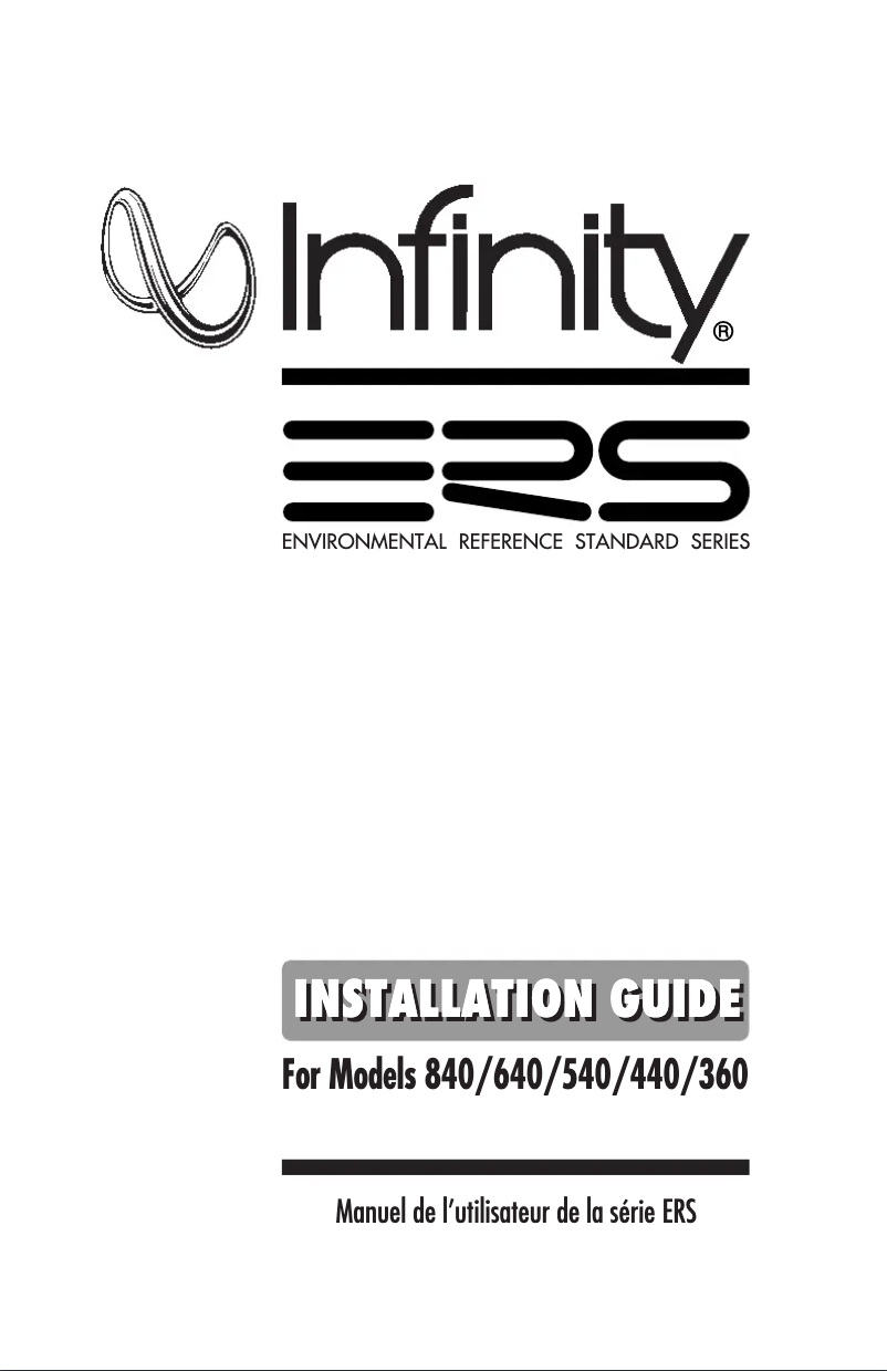 Página 1 del manual Manual de usuario Infinity ERS 440