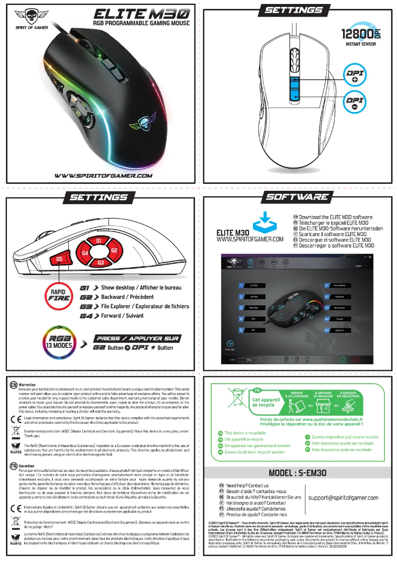 Page 1 of the manual User Manual Spirit of Gamer Elite M30