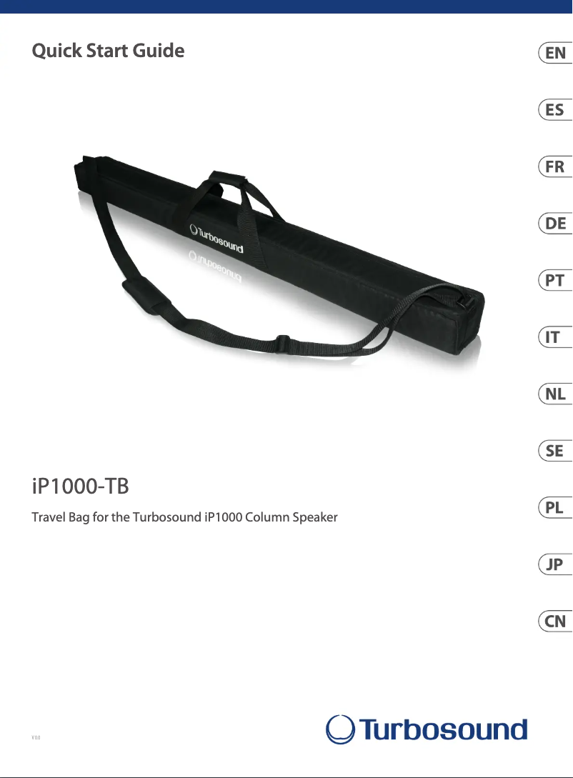 Página 1 del manual Guía de inicio rápido Turbosound iP1000-TB