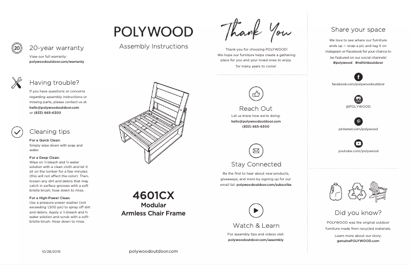 Page 1 of the manual User Manual POLYWOOD 4601CX