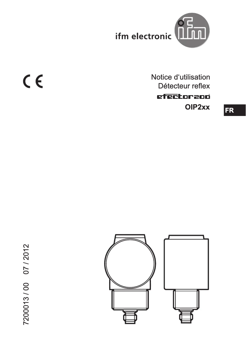 Page 1 de la notice Manuel utilisateur IFM OIP283