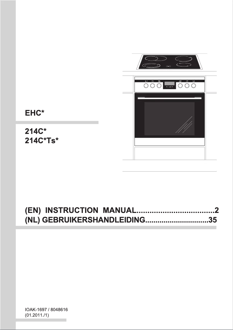 Page 1 de la notice Manuel utilisateur Amica EHC 12422 E