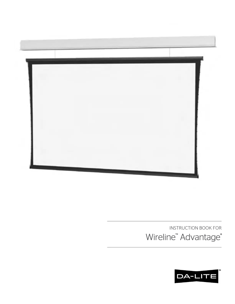 Page 1 de la notice Manuel utilisateur Da-Lite Wireline Advantage 29871