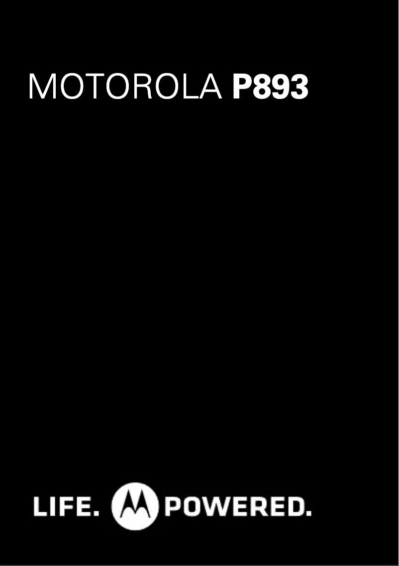 Página 1 del manual Manual de usuario Motorola P893