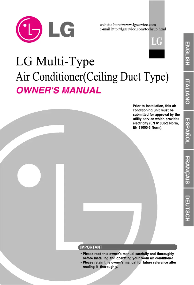 Page 1 de la notice Manuel utilisateur LG MB18AHL