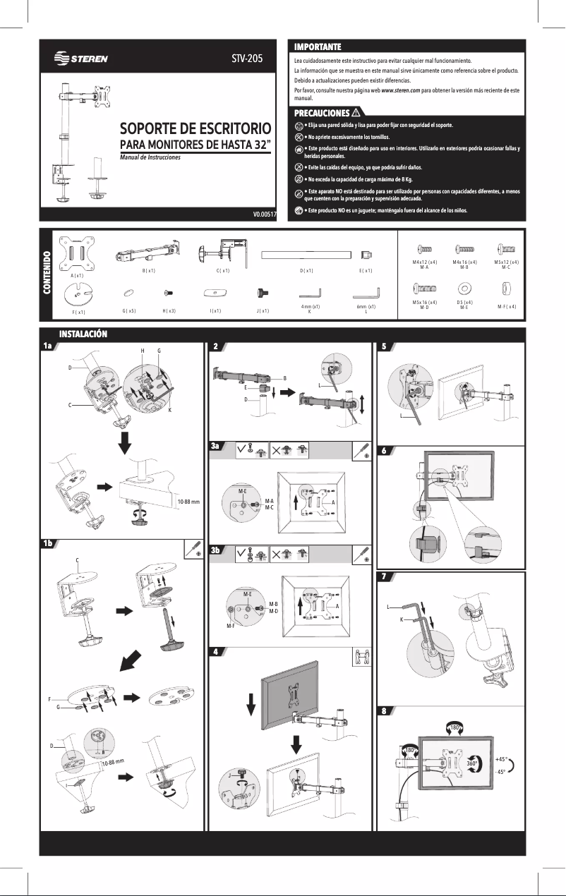 Page 1 de la notice Manuel utilisateur Steren STV-205