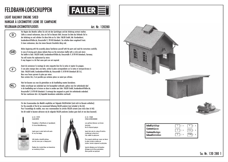 Page 1 de la notice Manuel utilisateur Faller 120280