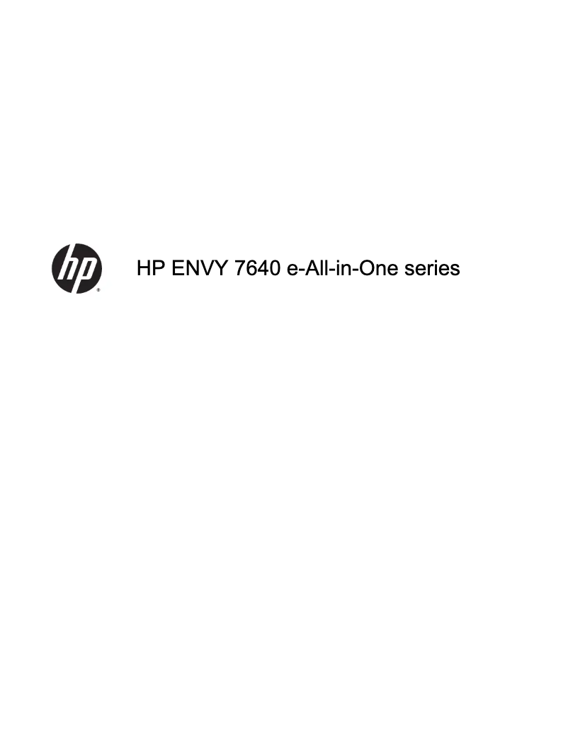 Página 1 del manual Manual de usuario HP Envy 7645
