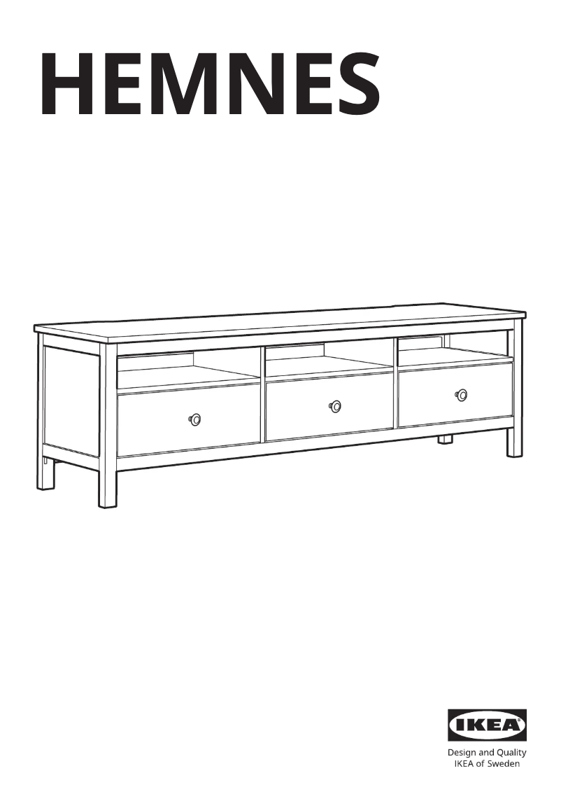 Page 1 de la notice Manuel utilisateur Ikea HEMNES 603.392.20