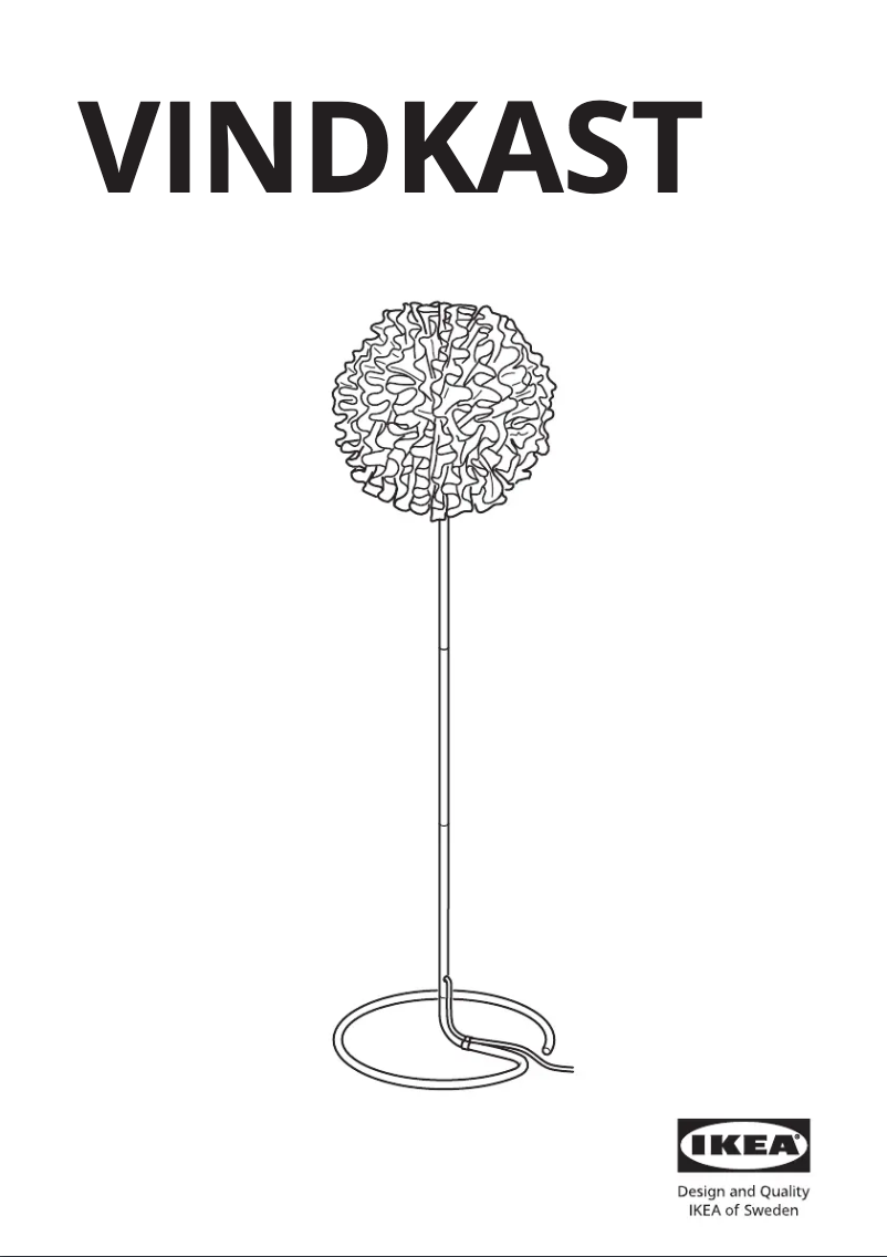 Page 1 de la notice Manuel utilisateur Ikea VINDKAST 605.390.97