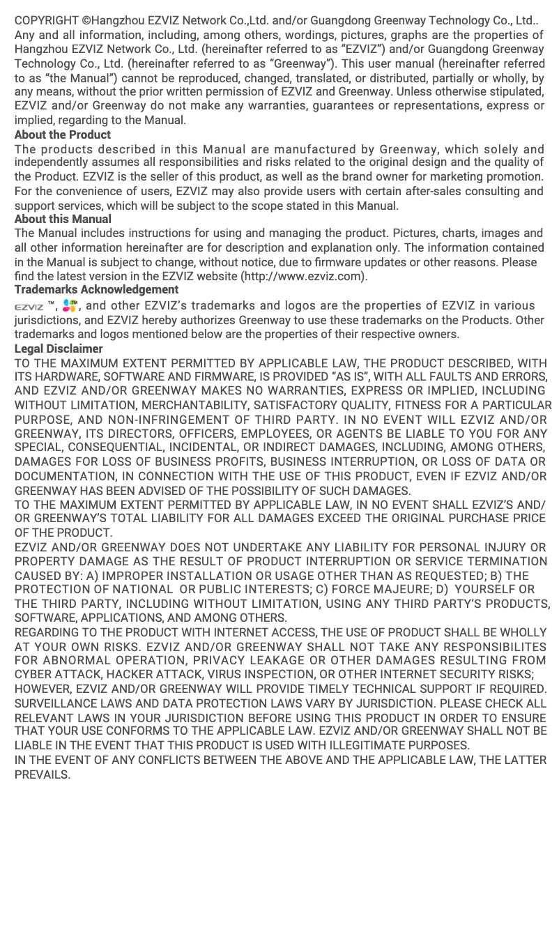 Page 1 de la notice Manuel utilisateur EZVIZ PS1300