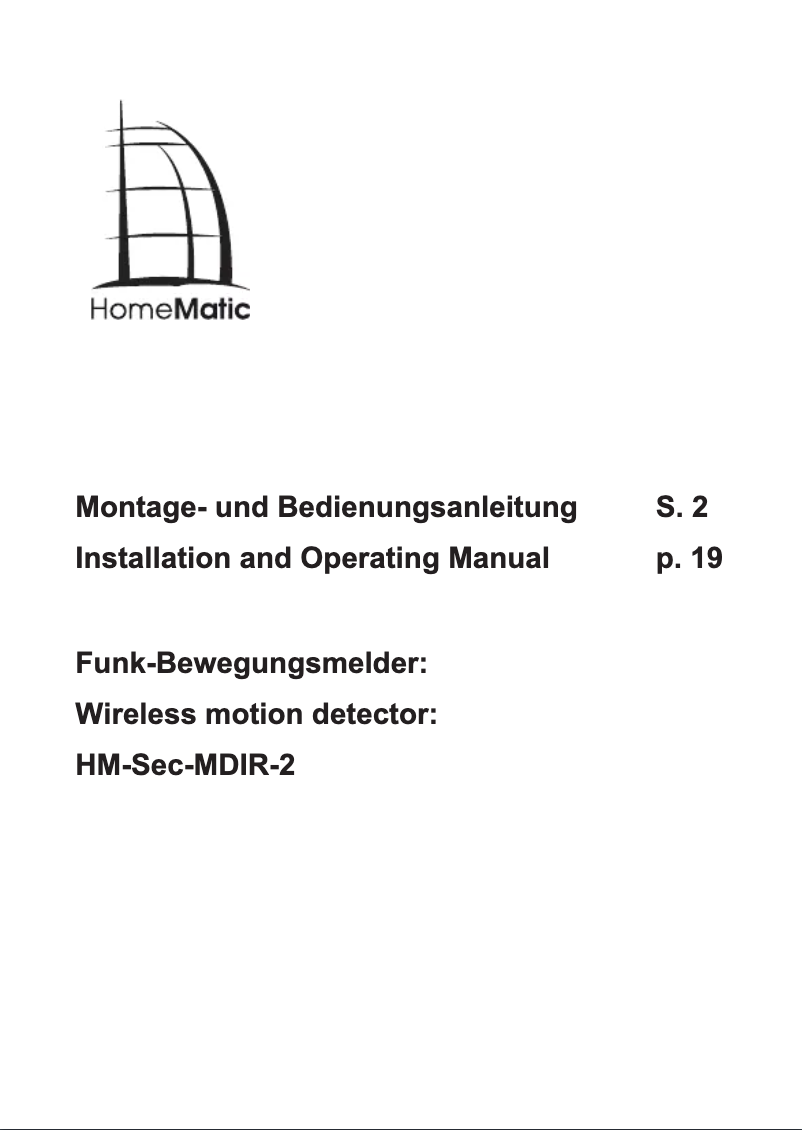 Página 1 del manual Manual de usuario eQ-3 HM-Sec-MDIR-2