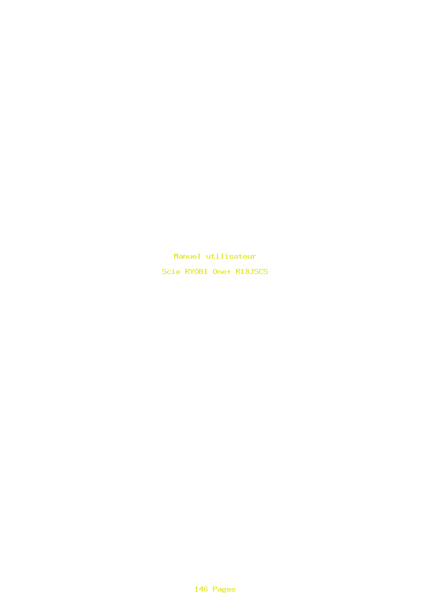 Page 1 de la notice Manuel utilisateur RYOBI One+ R18JSCS