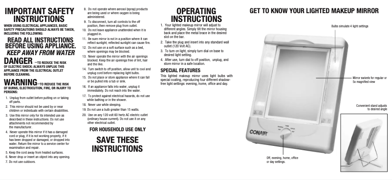 Página 1 del manual Manual de usuario Conair TM8LX3N