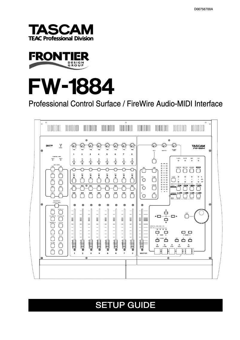 Page 1 de la notice Guide d'installation Tascam FW-1884