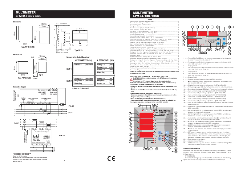 Page 1 de la notice Manuel utilisateur ENTES EPM-04-96