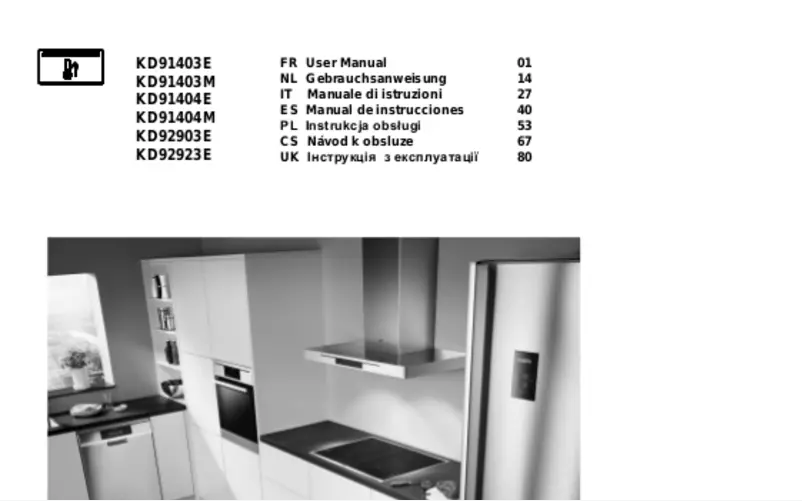 Page 1 de la notice Manuel utilisateur AEG KD91404M