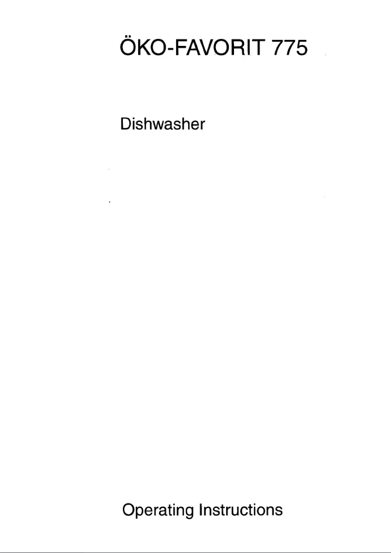 Page 1 de la notice Manuel utilisateur AEG Favorit 775 W