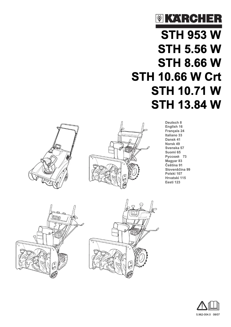 Page 1 de la notice Manuel utilisateur Kärcher STH 10.71 W