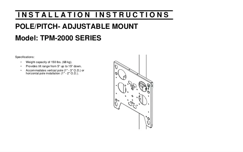 Page 1 de la notice Manuel utilisateur Chief TPM2241