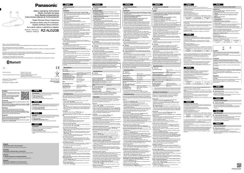 Page 1 de la notice Manuel utilisateur Panasonic RZ-NJ320B