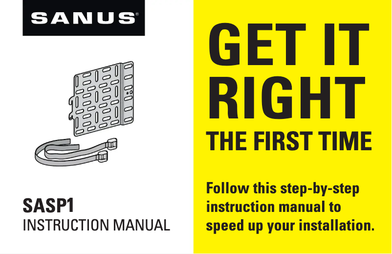 Page 1 de la notice Manuel utilisateur Sanus SASP1