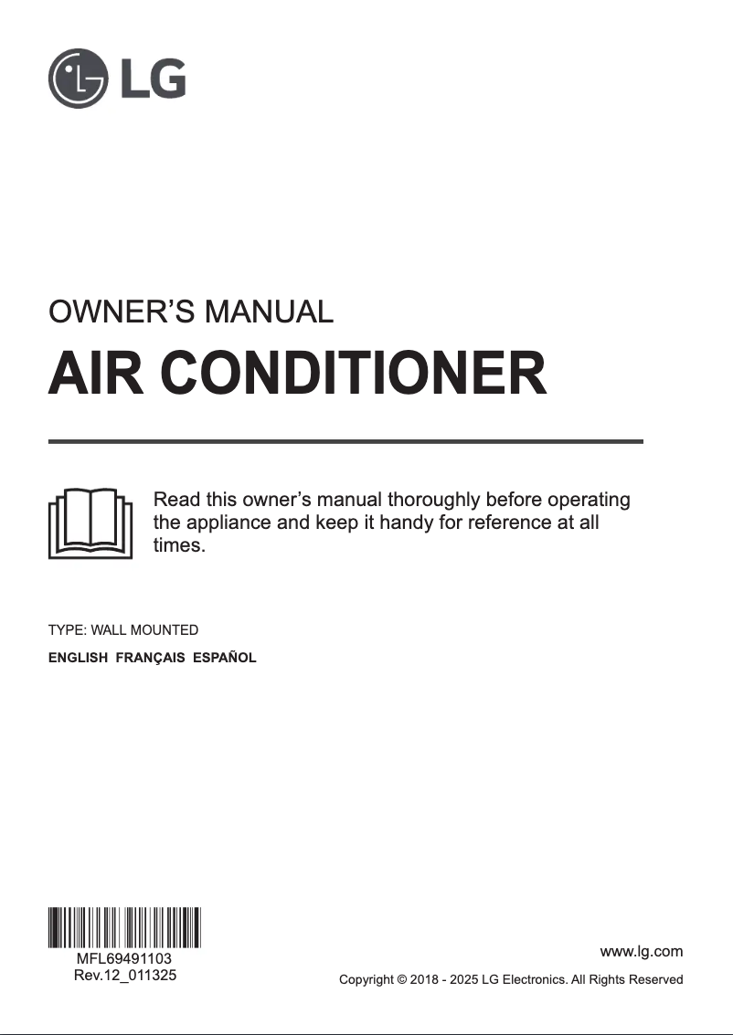 Page 1 de la notice Manuel utilisateur LG LSN363HLV3